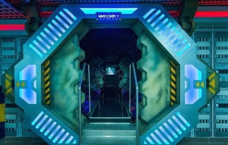 Детский центр  Dark Ride   космическая станция   BR  в здании аквапарка  Лебяжий   г. Минск  Беларусь 