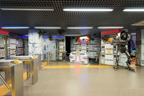 Детский центр  Dark Ride   космическая станция   BR  в здании аквапарка  Лебяжий   г. Минск  Беларусь 