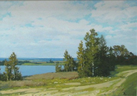  Название:  Август  BR    Автор:  Масленников В. П.  BR  холст  масло  50см х 70см   BR  создание 2014 г.