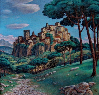  Название:  Старая дорога на Рим  BR    Автор:  Андреянов В И  BR  пастель  45см х 46см   BR  создание 2011 г.