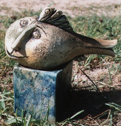  Название:  Рыбка в аквариуме  BR    Автор:  Андреянов В И  BR  шамот  глазурь