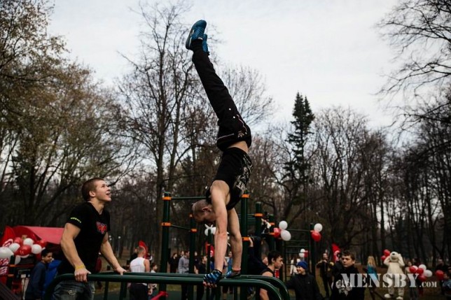  Спортивная площадка  для занятий Street Workout BR в парке Казея  г. Минск  Беларусь
