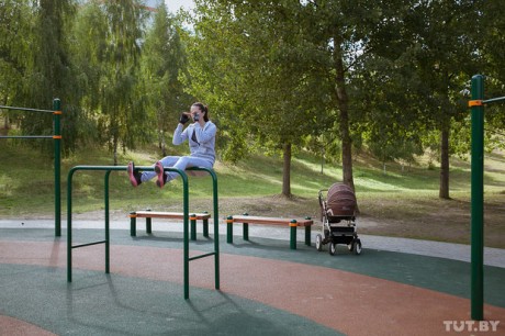 Спортивная площадка  в парке Павлова  г.Минск 