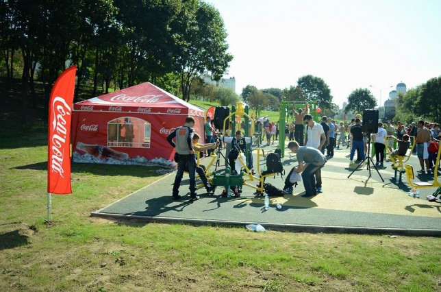  Спортивная площадка  для занятий Street Workout BR в парке Тиволи  г. Минск  Беларусь